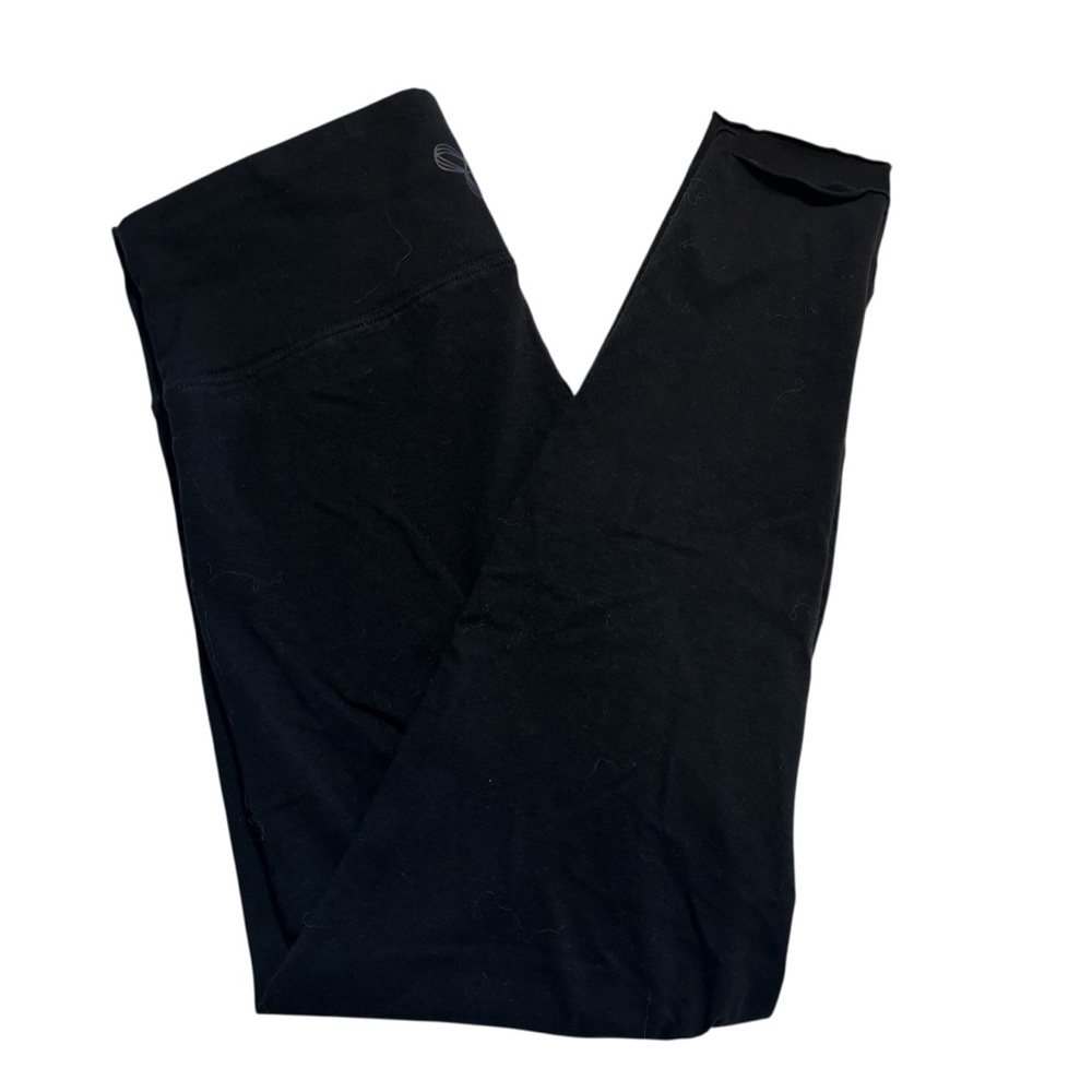 TNA Capri Leggings XS Black Cotton Spandex Stretch Scissor Cut Hem Aritzia